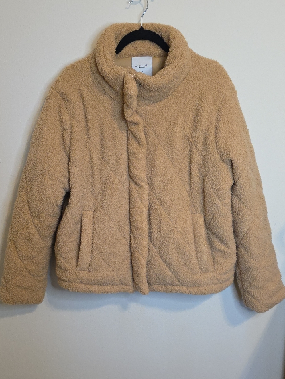 Angel Kiss Beige Teddy Fleece Jacket